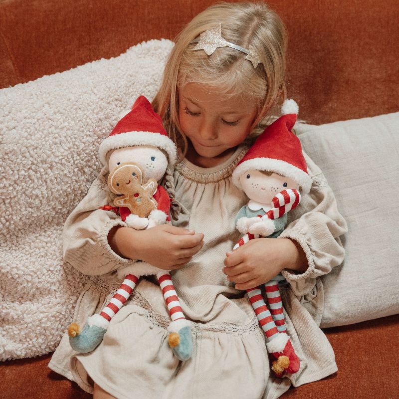 Little Dutch Cuddle Doll Christmas Rosa - 35cm